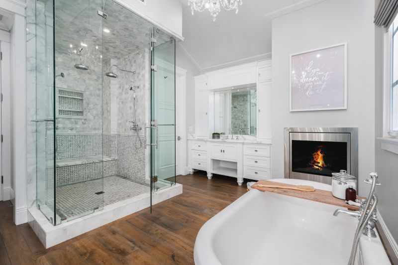 Master Bathroom with Frameless Shower